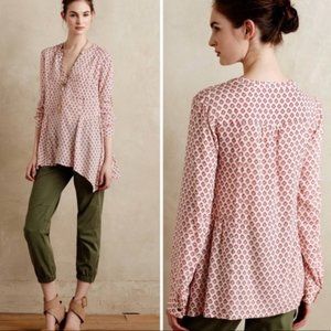 Maeve Laiken Henley Printed Blouse